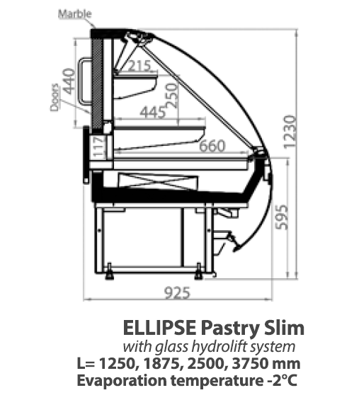 COLD DISPLAY COUNTER / ELLIPSE PASTRY SLIM