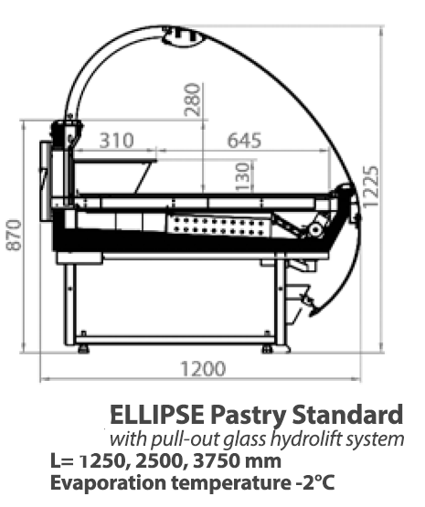 COLD DISPLAY COUNTER /ELLIPSE PASTRY STANDARD